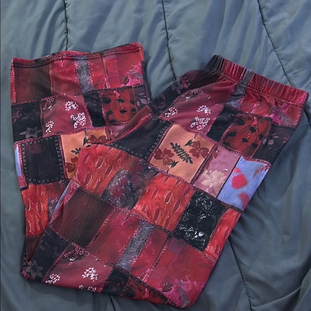 Patchwork Patterned Pants